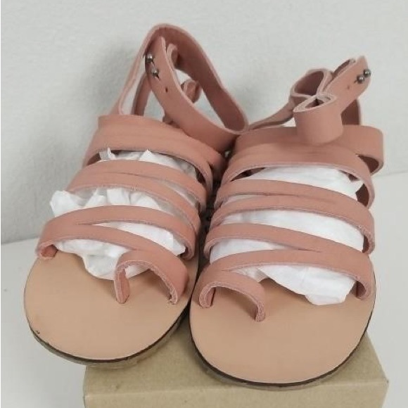 Musse & Cloud Womens Valery Leather Gladiator Pink Flat Leather Sandal Sz 40 - Picture 2 of 6